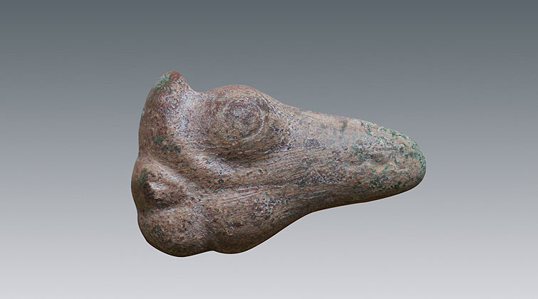 鳥(niǎo)頭青銅飾牌